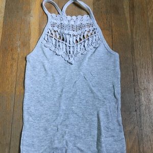 Laced  high neck tank top